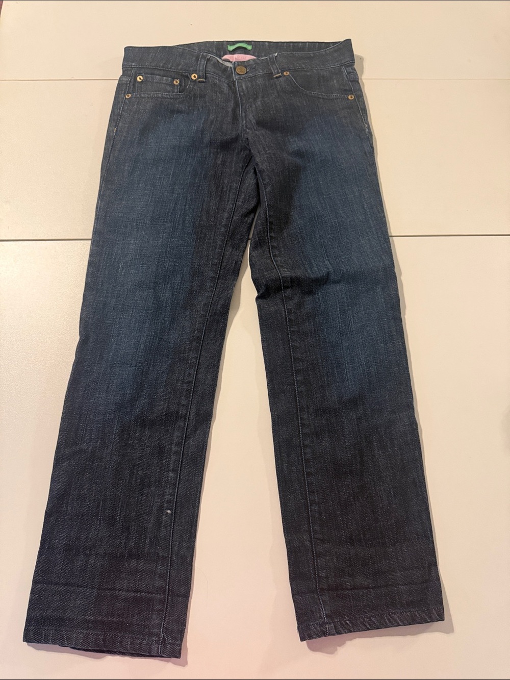 Lilly Pulitzer - Women’s Straight Leg Jeans in Dark Blue Wash